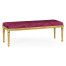 Louis XV style bench (Gold leaf/Velvet Fuchsia)