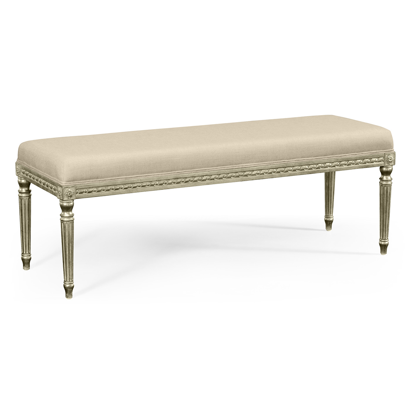 Louis XV style bench (Silver leaf/COM)