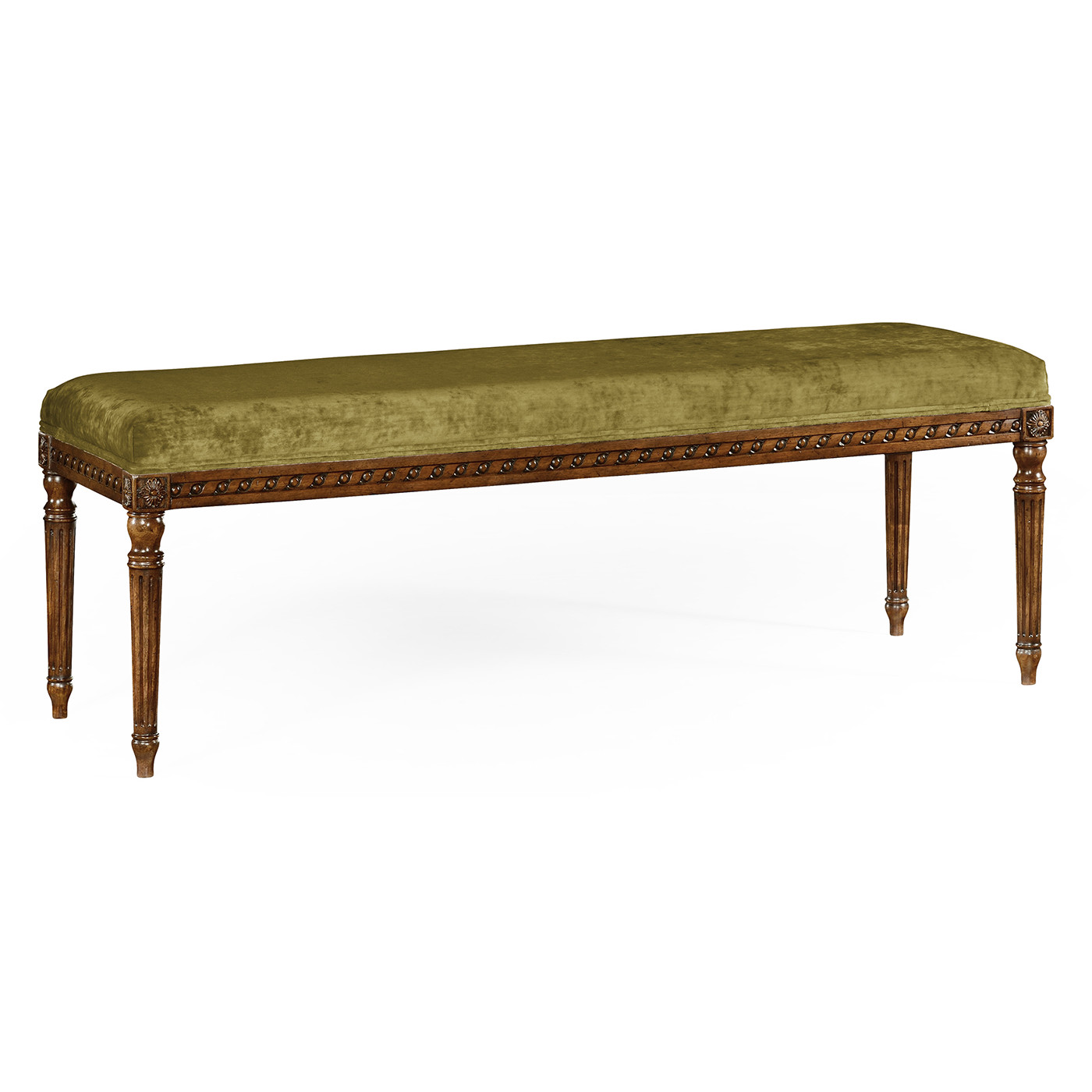 Louis XV style bench (Walnut/Velvet Lime)