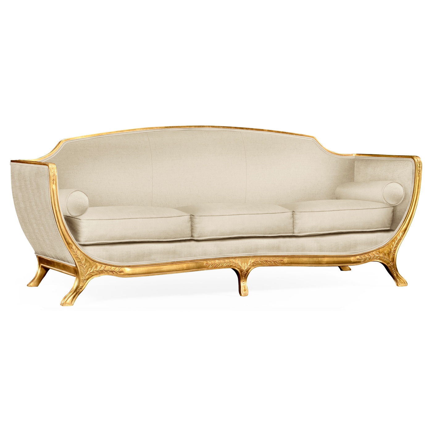 Empire Style Sofa with Gold Leaf