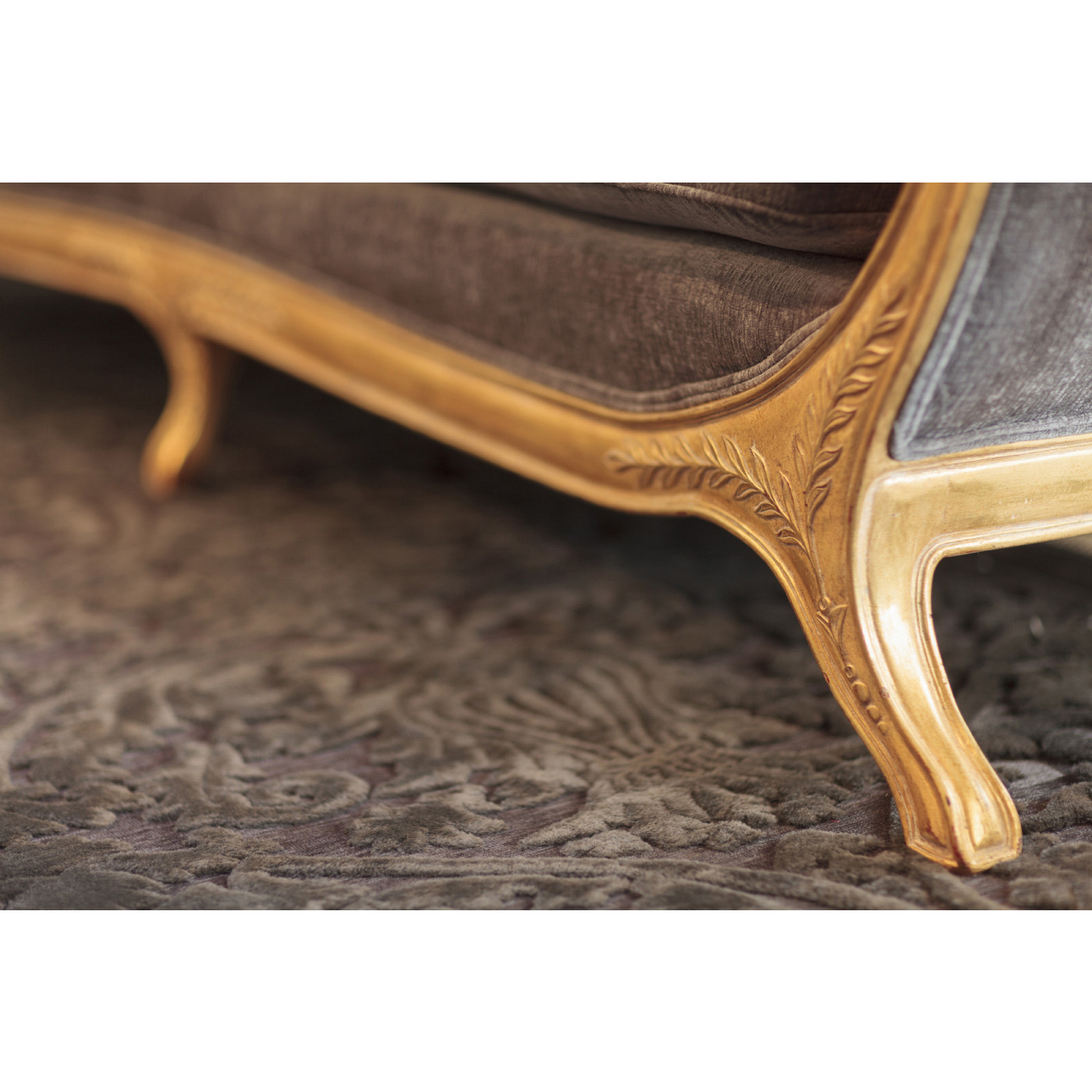 Empire Style Limed Tulip Wood Sofa