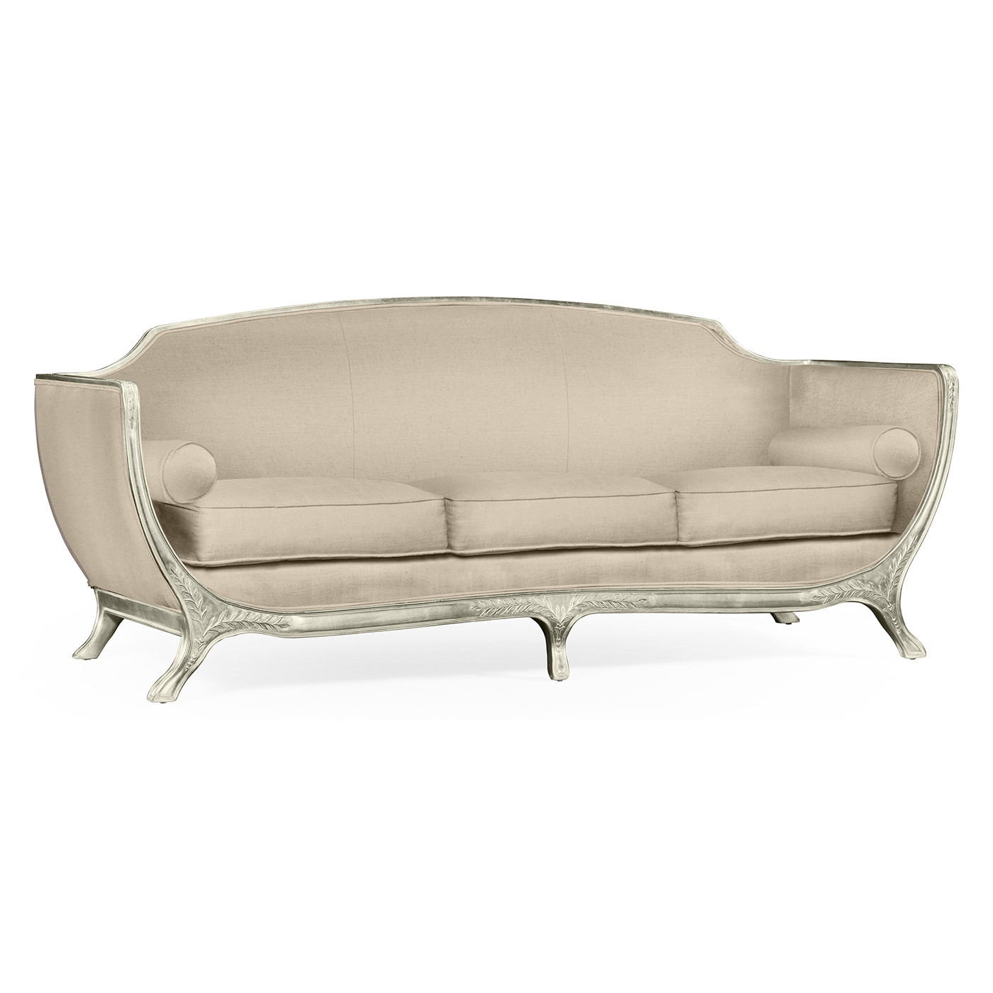 Empire Style Sofa with Silver Leaf
