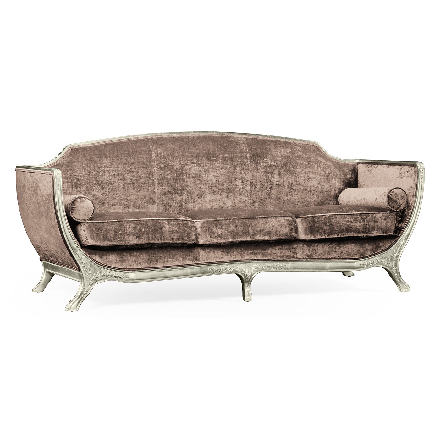Empire Style Sofa with Silver Leaf