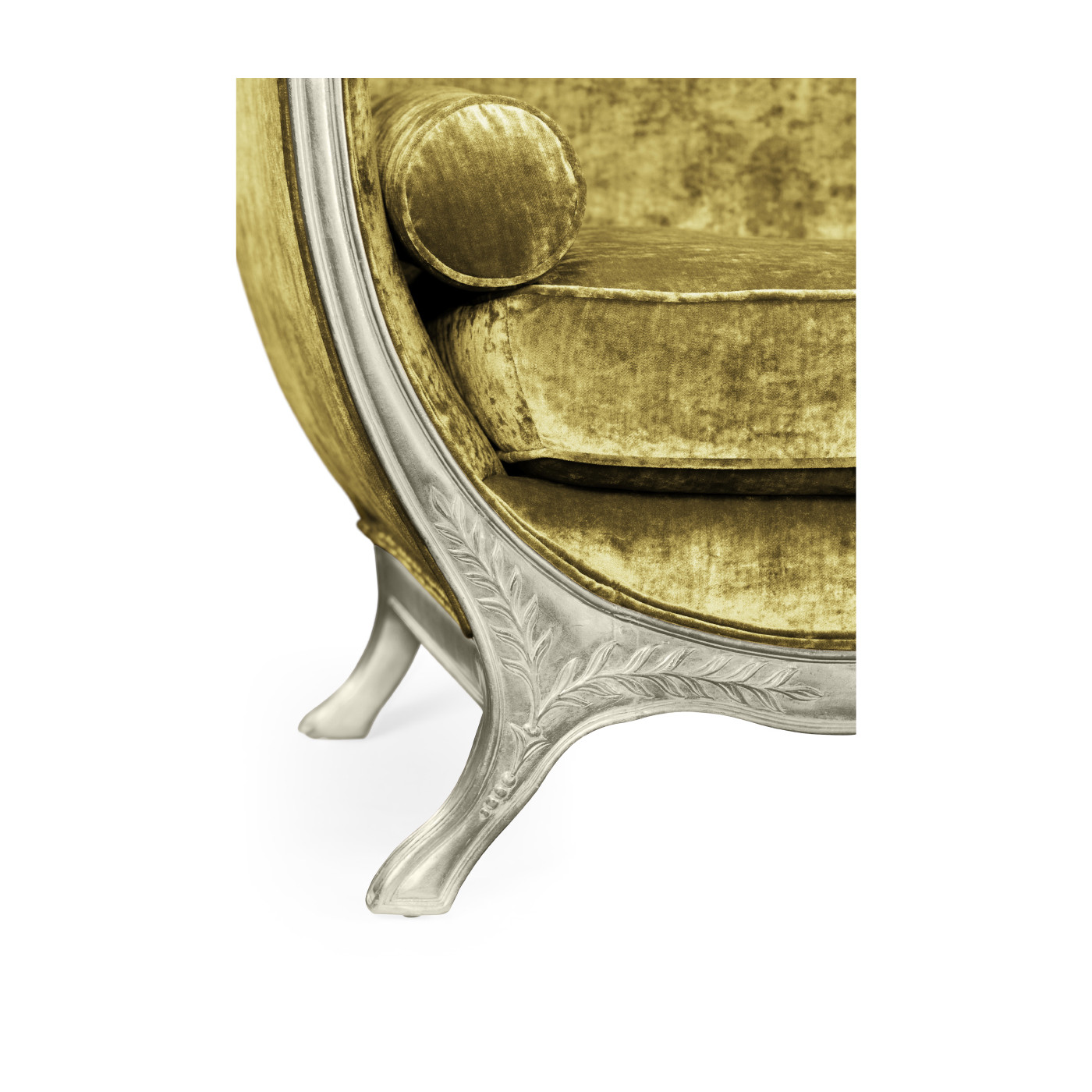 Empire Style Sofa with Silver Leaf