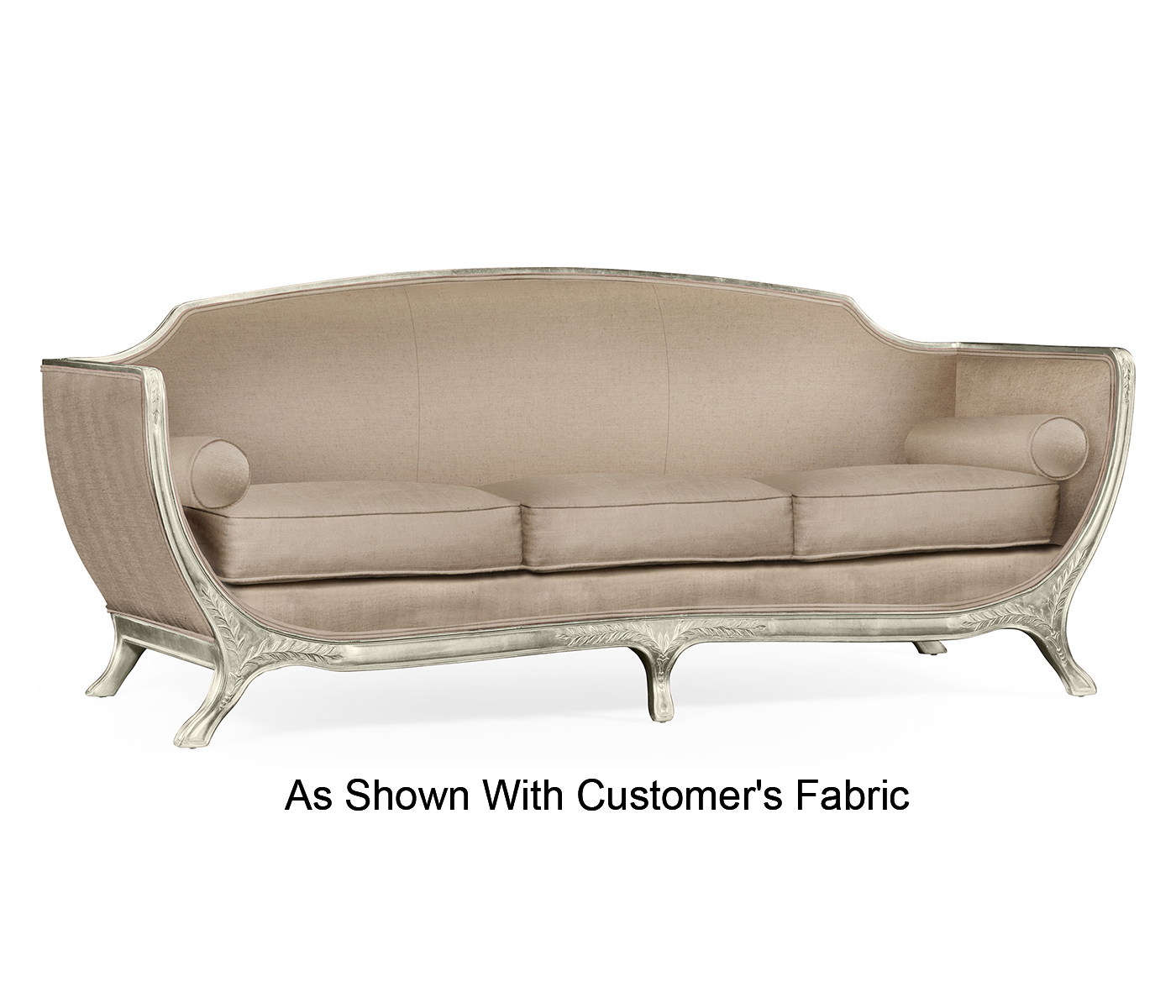 Empire Style Sofa with Silver Leaf