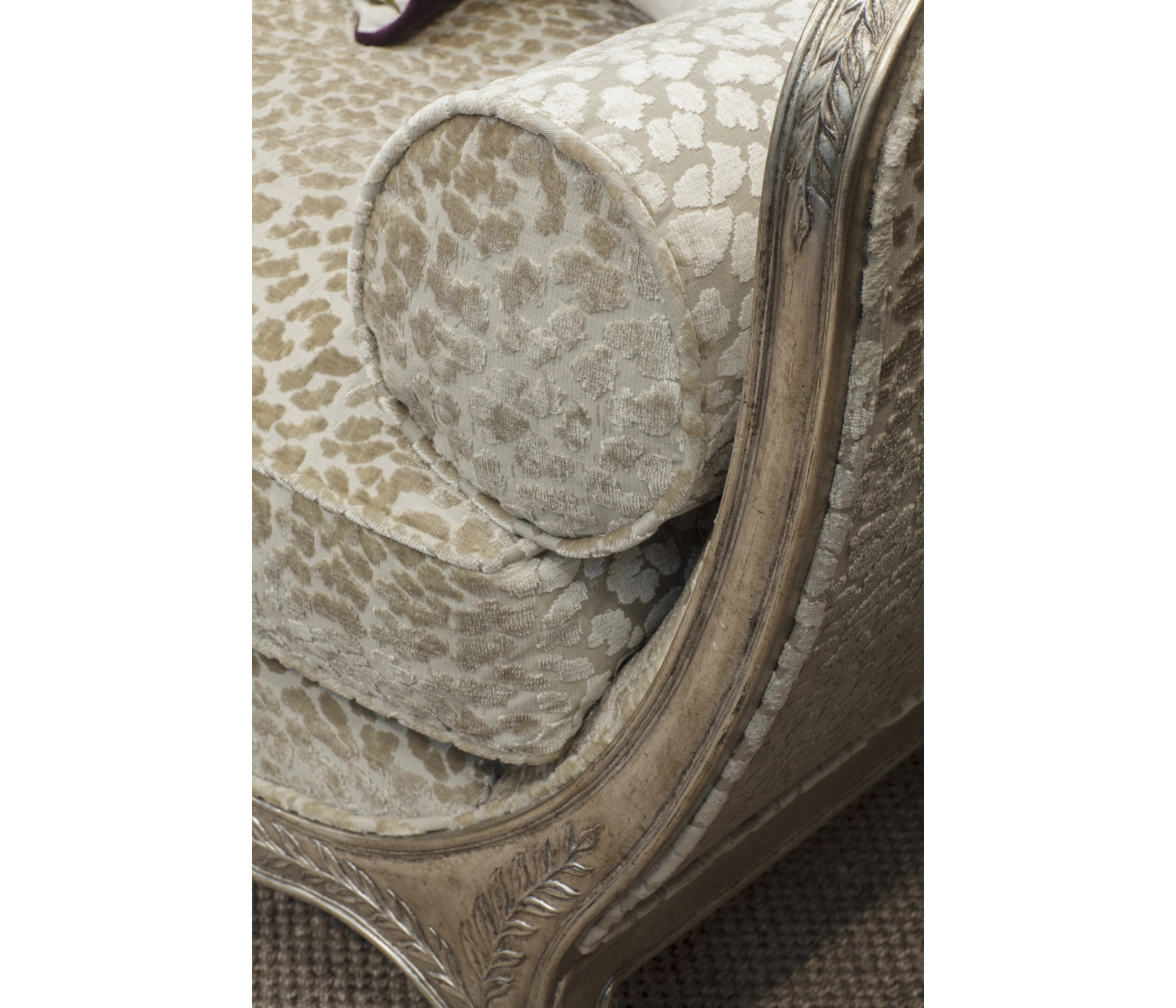 Empire Style Sofa with Silver Leaf