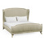 Louis XV Silver-Leaf US King Bed