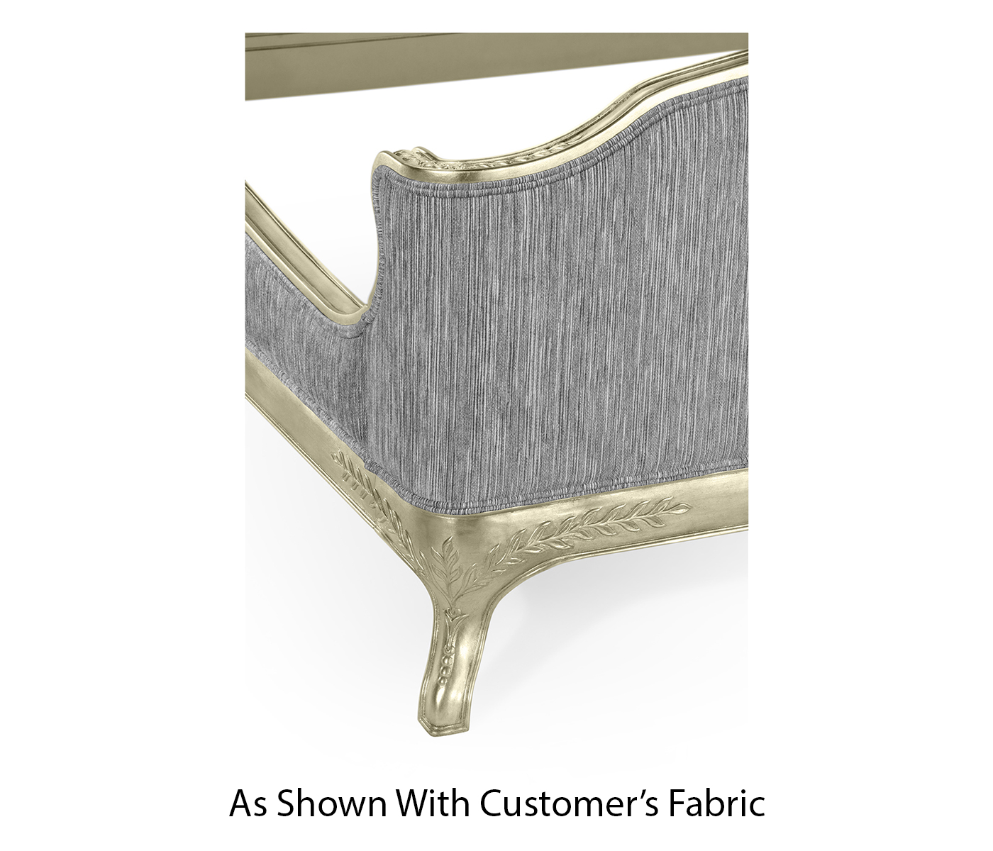 Louis XV Silver-Leaf US King Bed