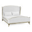 Louis XV Silver-Leaf US King Bed