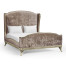 Louis XV Silver-Leaf US Queen Bed