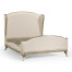 Louis XV Silver-Leaf US Queen Bed