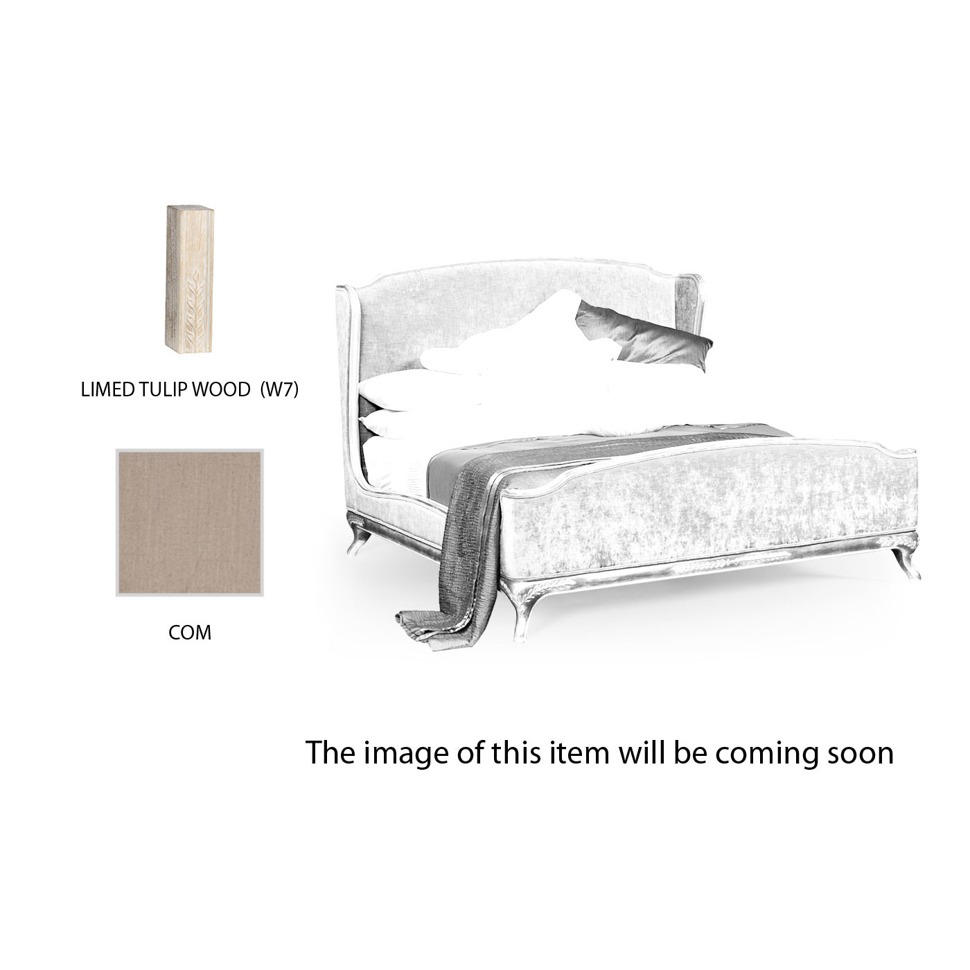 Louis XV Limed Tulip US Queen Bed