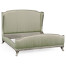 Louis XV Silver-Leaf Cali King Bed