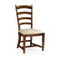 Traditional Dark Oak Ladderback Side Chair