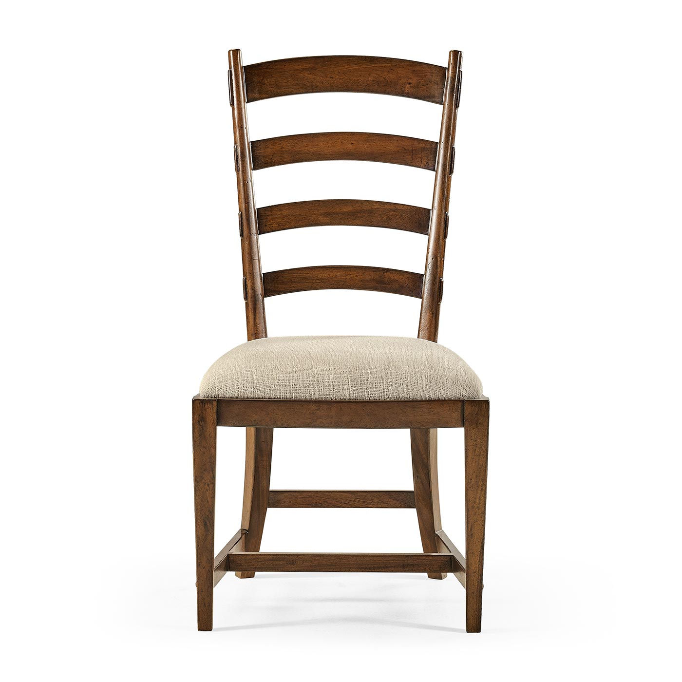 Casual Walnut Ladderback Side Chair