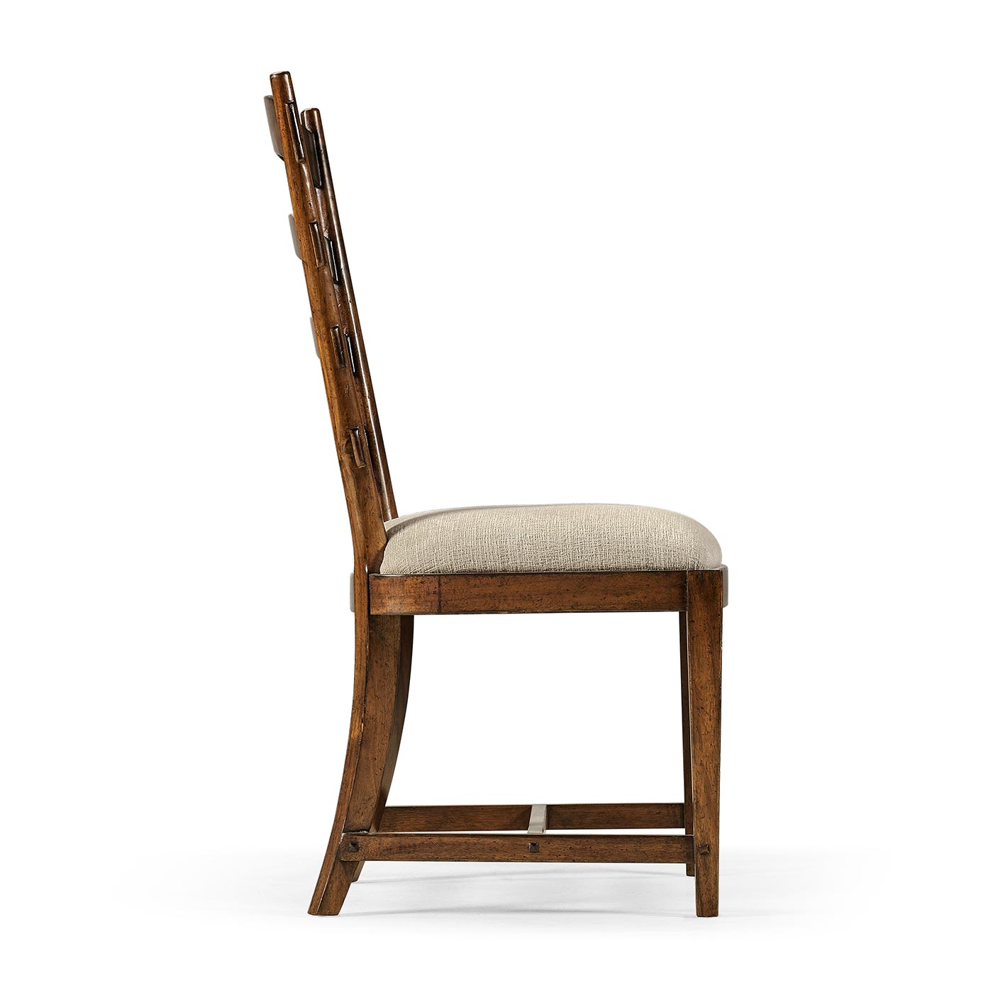 Casual Walnut Ladderback Side Chair