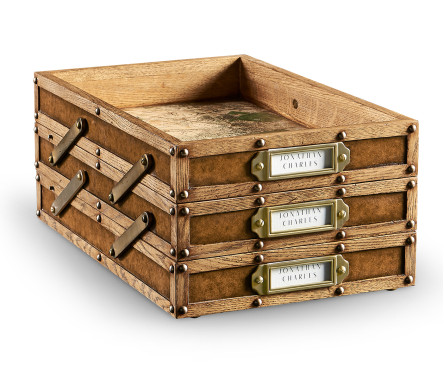 Travel Trunk Style Letter Tray