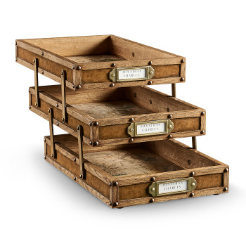 Travel Trunk Style Letter Tray