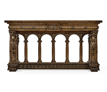 French Renaissance Style Library Table