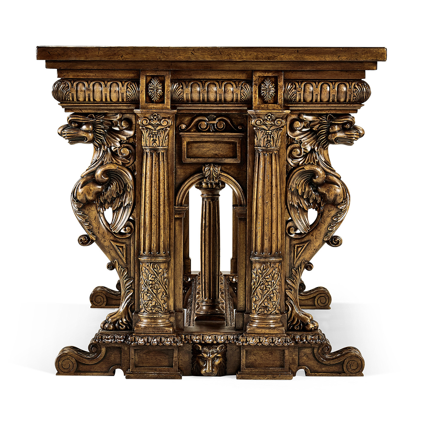 French Renaissance Style Library Table