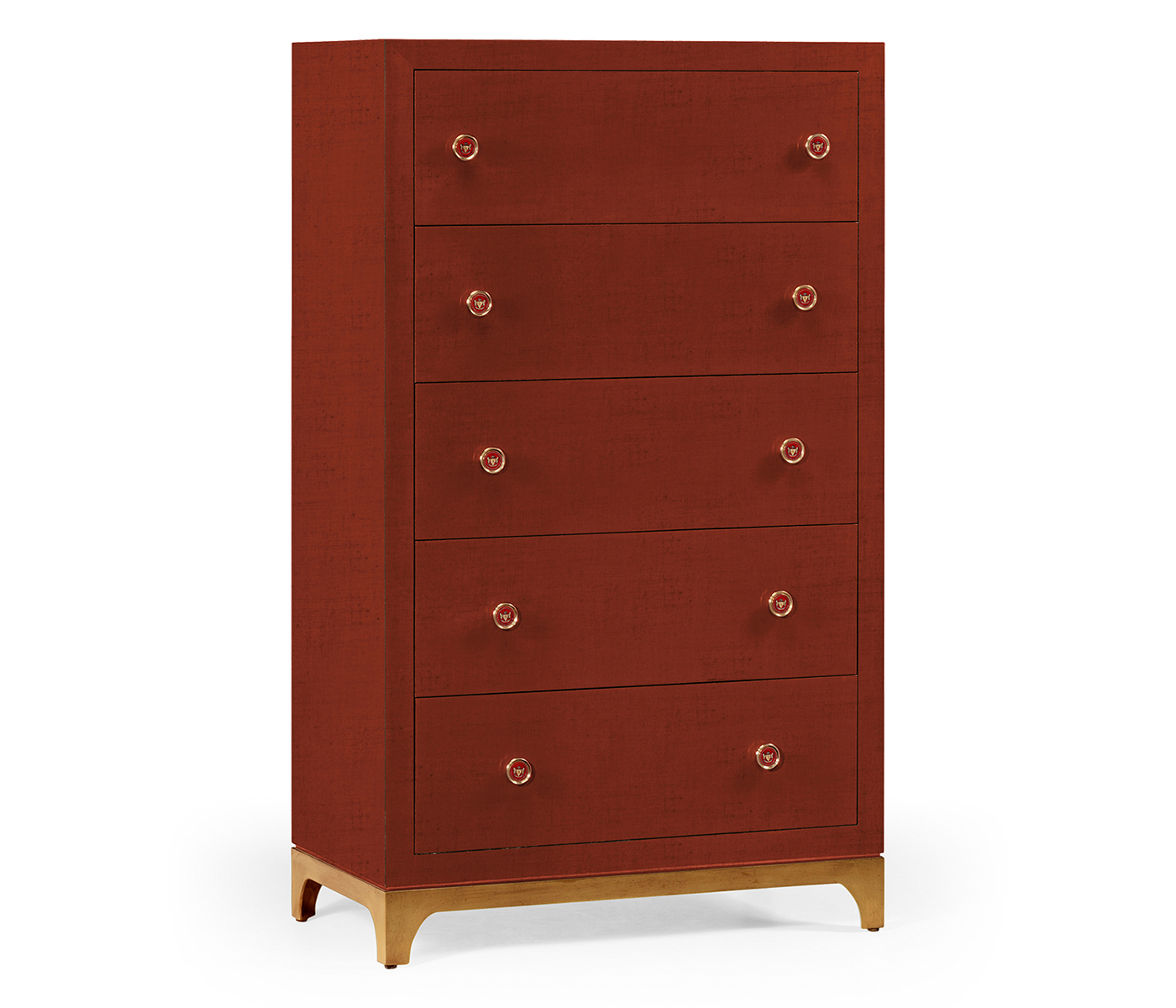 Tall chest with blazer buttons (Lipstick/Gold)