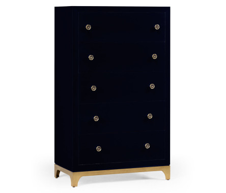 Tall chest with blazer buttons (British Navy/Gold)