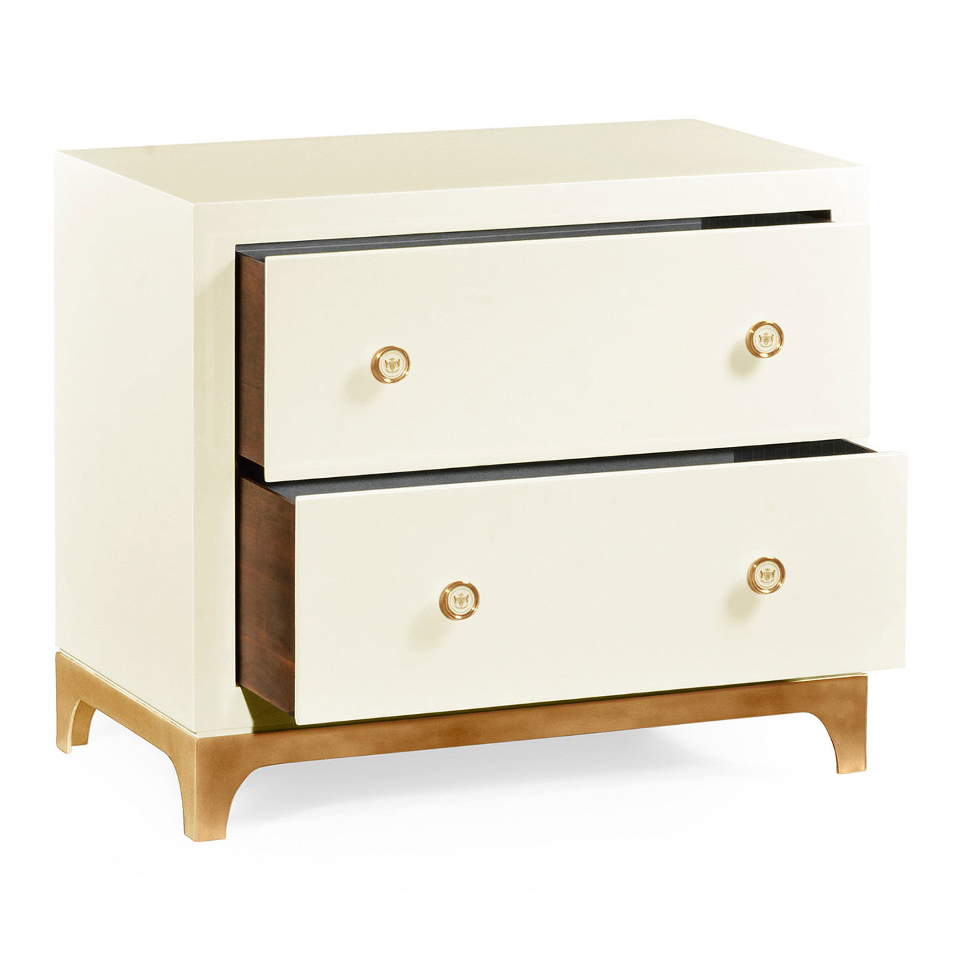 Blanc & Gold Low Chest