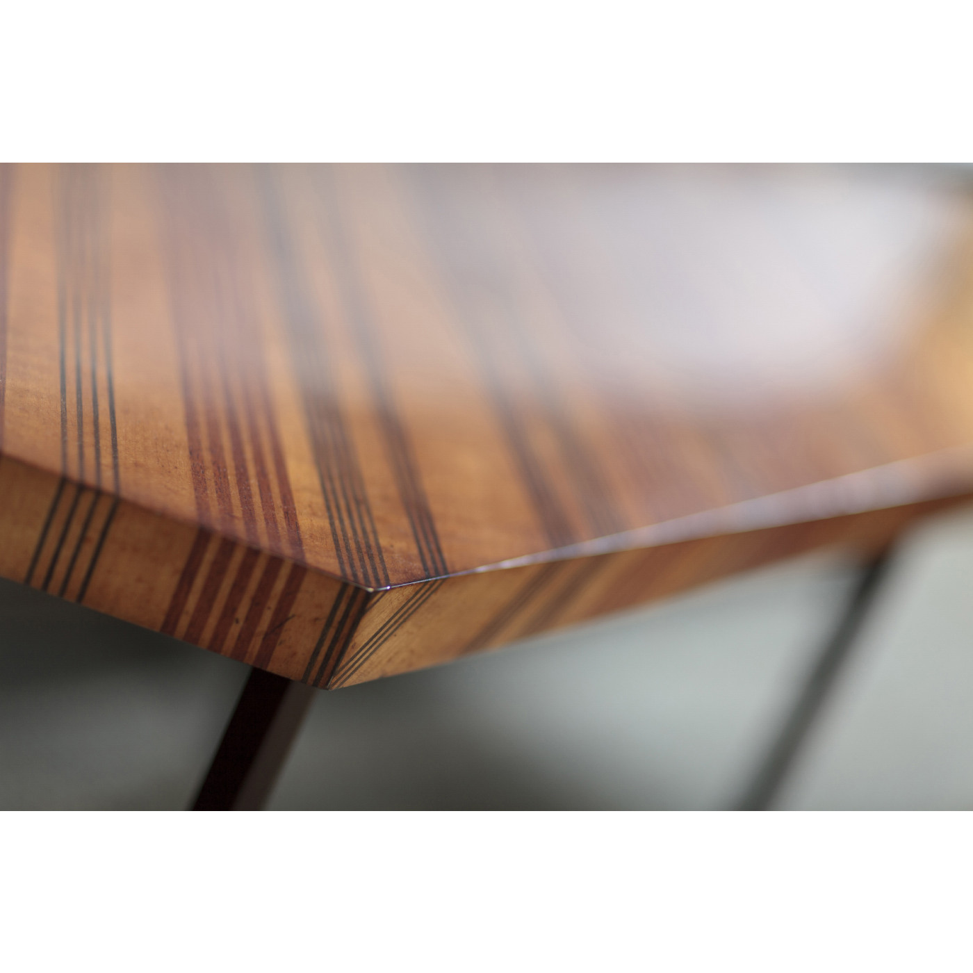 Inlaid Stripe “Necktie” Bench Or Coffee Table
