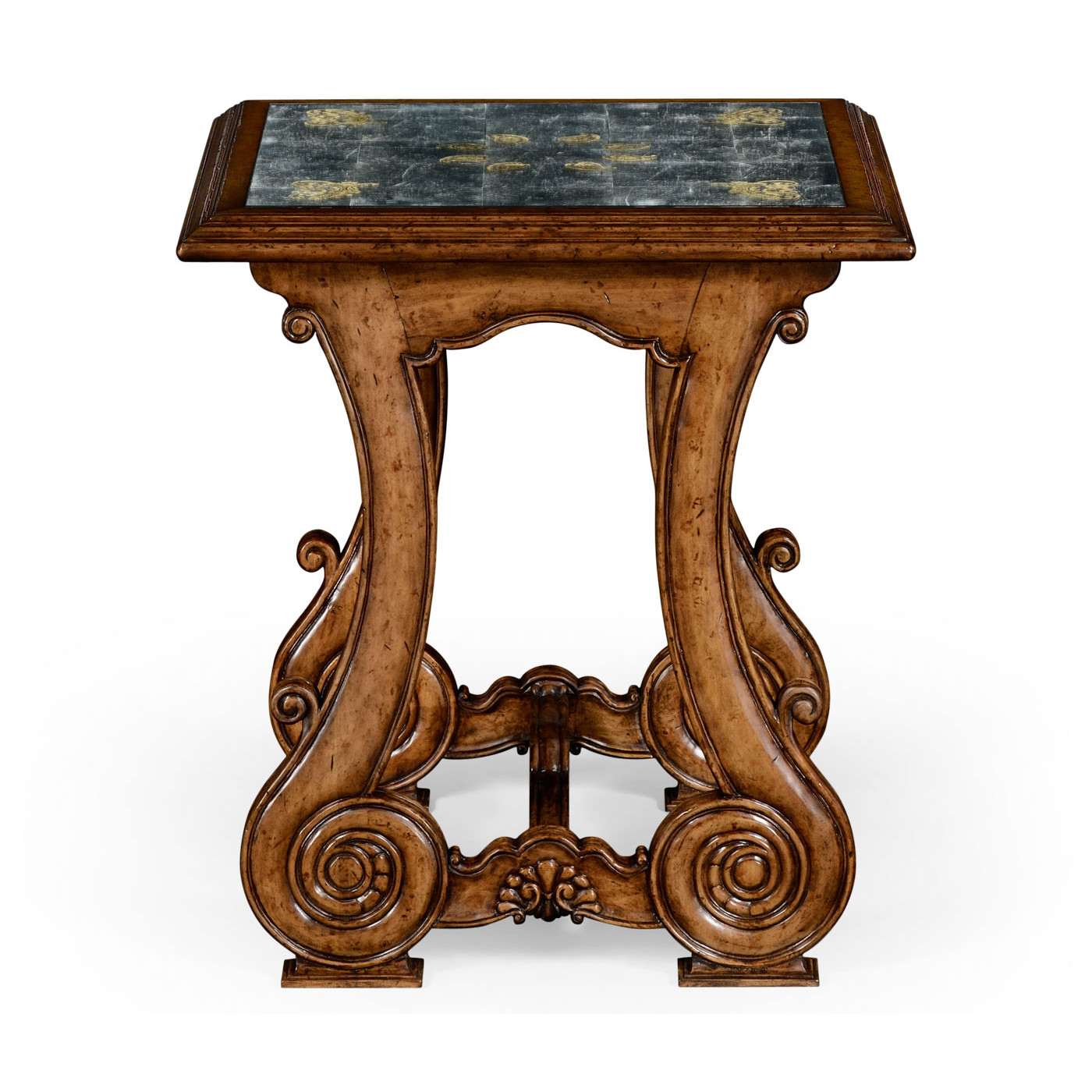 Paisley églomisé French provincial style side table