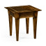 Craftsman's mahogany side table with herringbone inlay detail