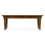 Craftsman's mahogany coffee table with herringbone inlay detail