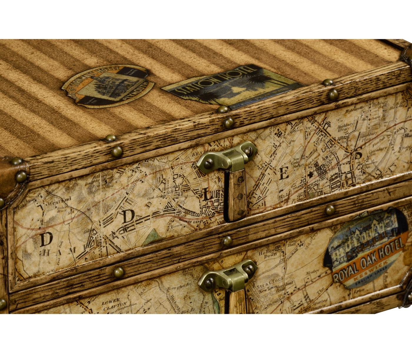 Travel Trunk Style Desktop Chest
