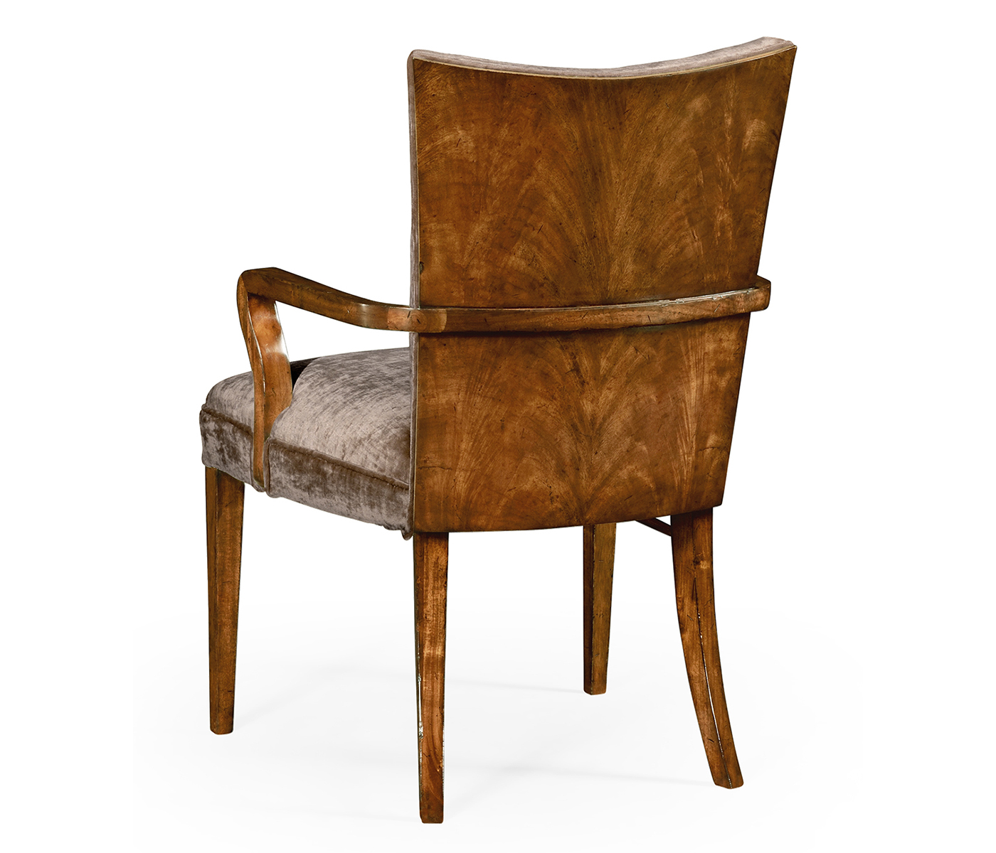 Biedermeier Style Walnut Dining Arm Chair