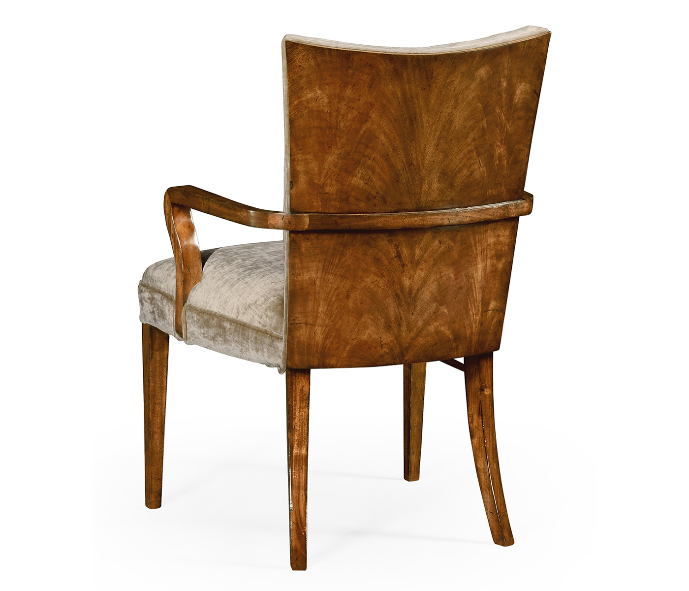 Biedermeier Style Walnut Dining Arm Chair
