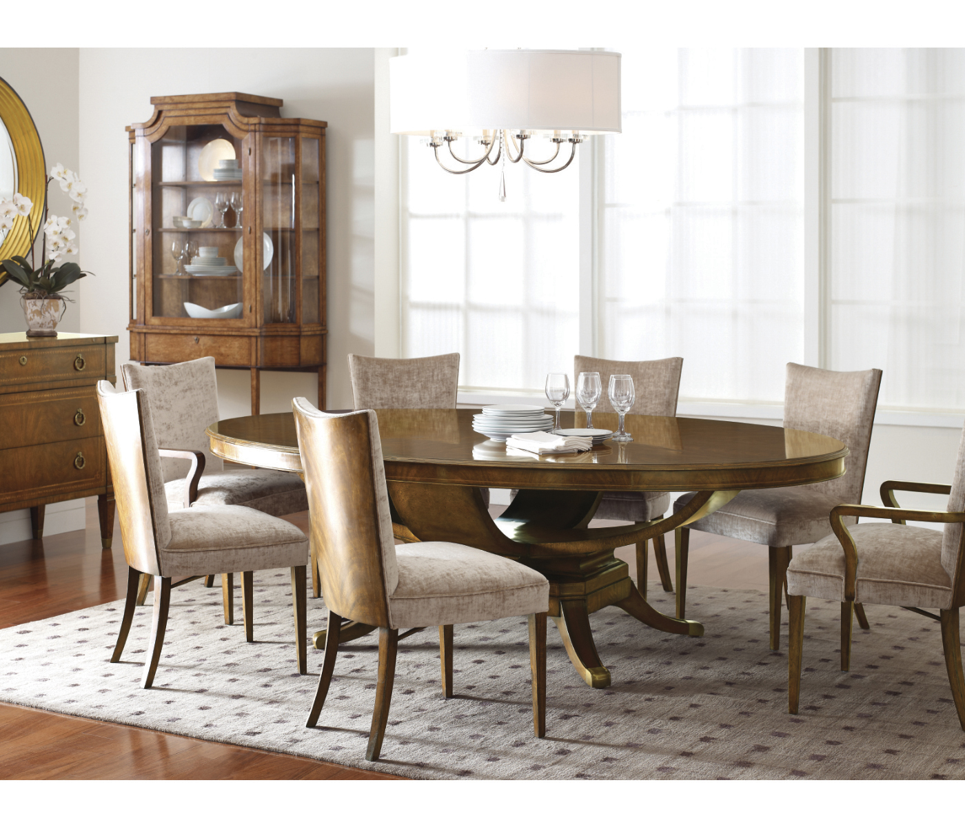 Biedermeier Style Walnut Dining Side Chair