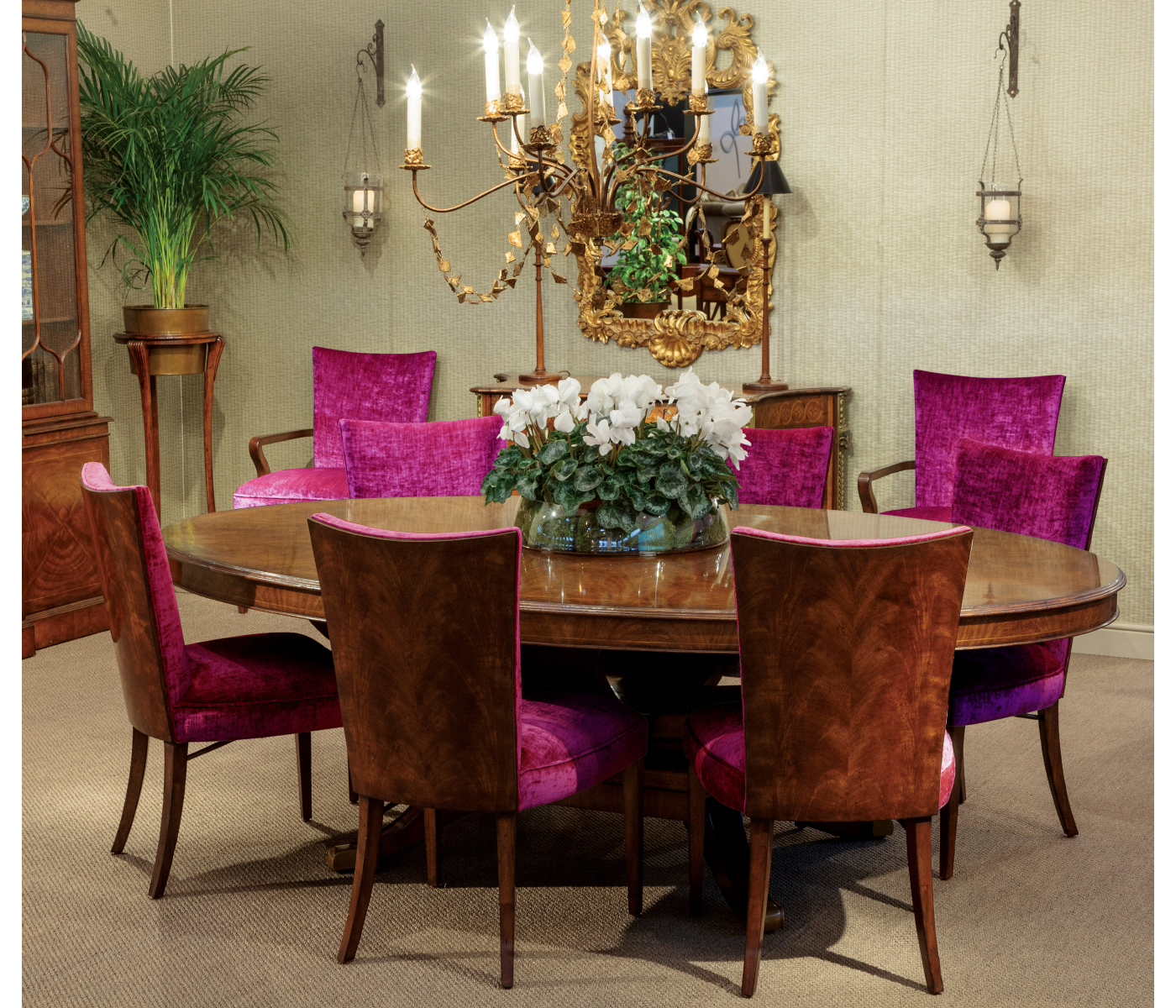 Biedermeier Style Walnut Dining Side Chair