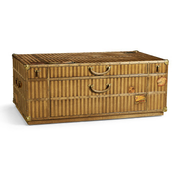 Travel Trunk Style Coffee Table with Storage