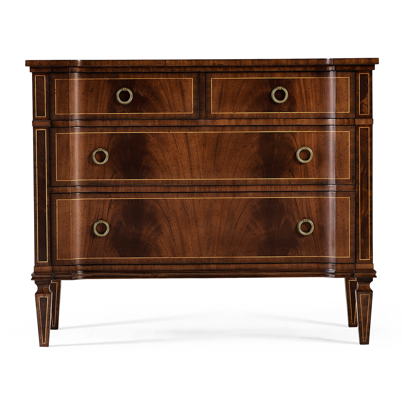 Regency Mahogany Reverse Breakfront Chest