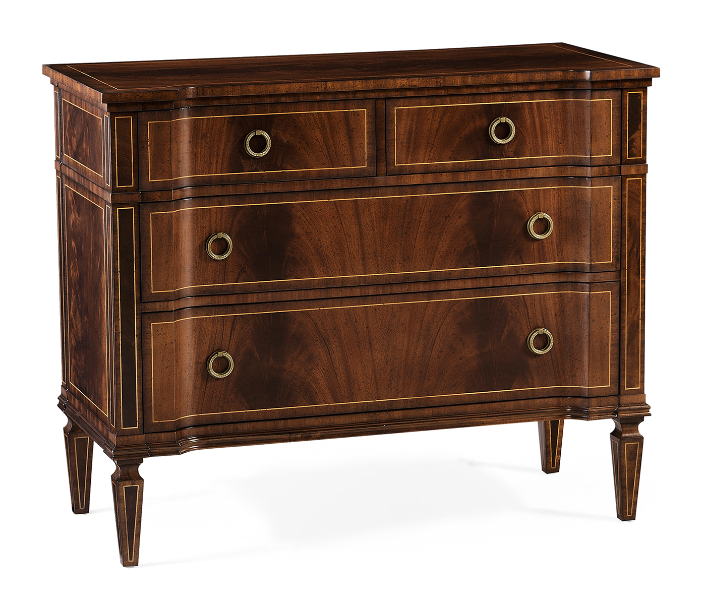 Regency Mahogany Reverse Breakfront Chest