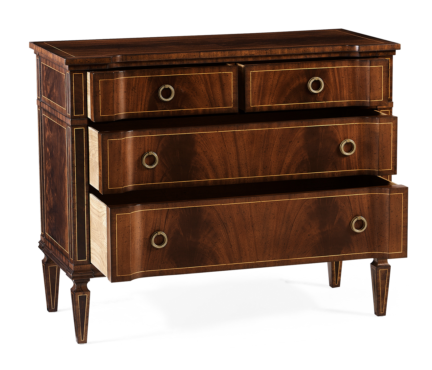 Regency Mahogany Reverse Breakfront Chest