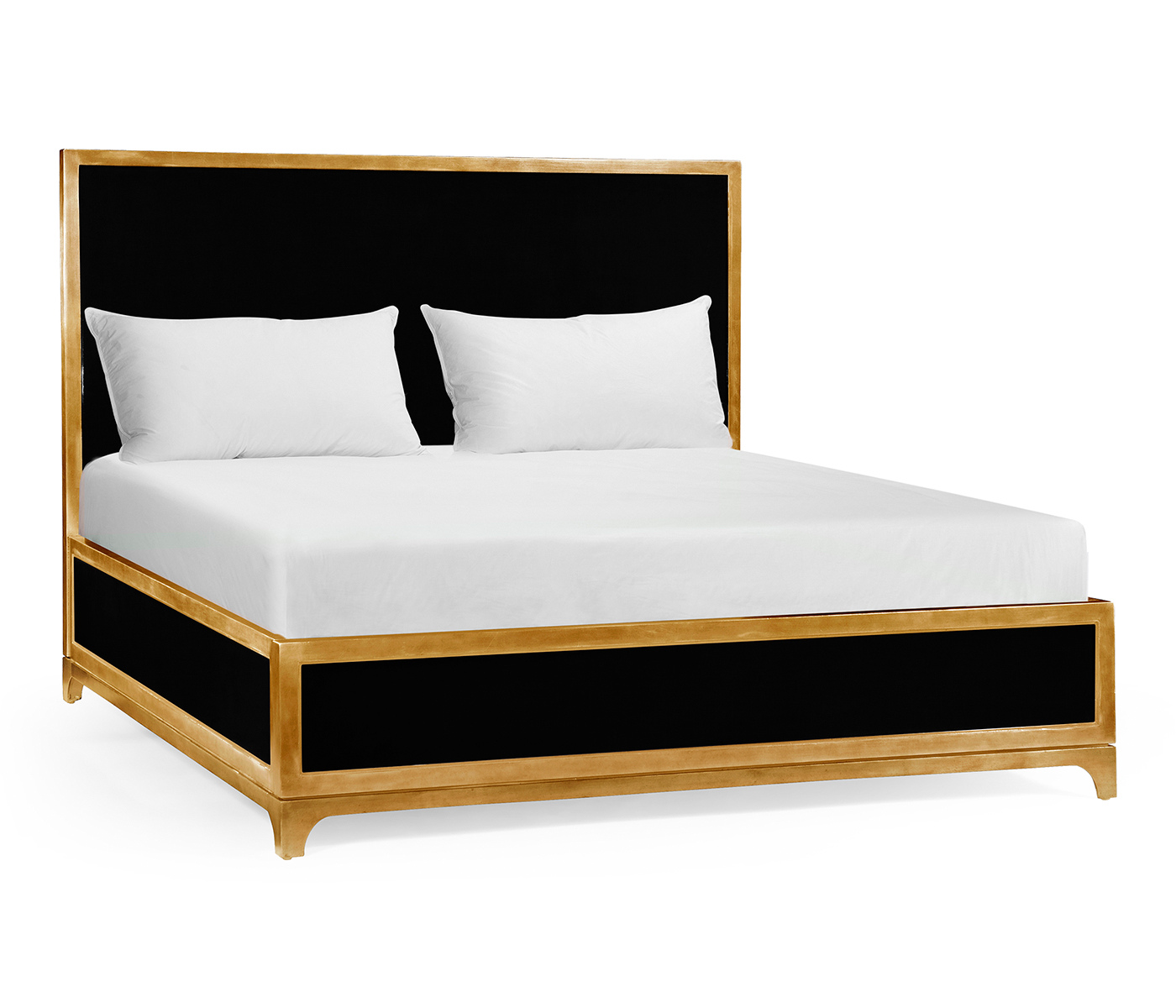 British Navy & Gold Cali King Bed