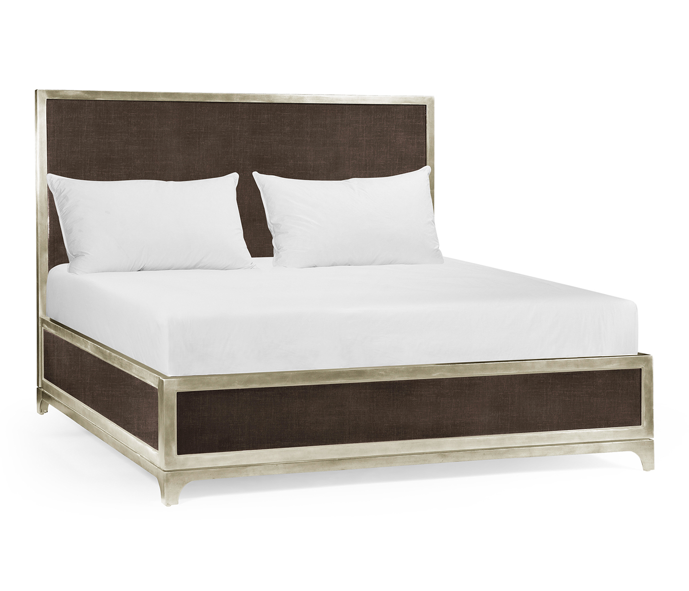 Coffee & Silver Cali King Bed
