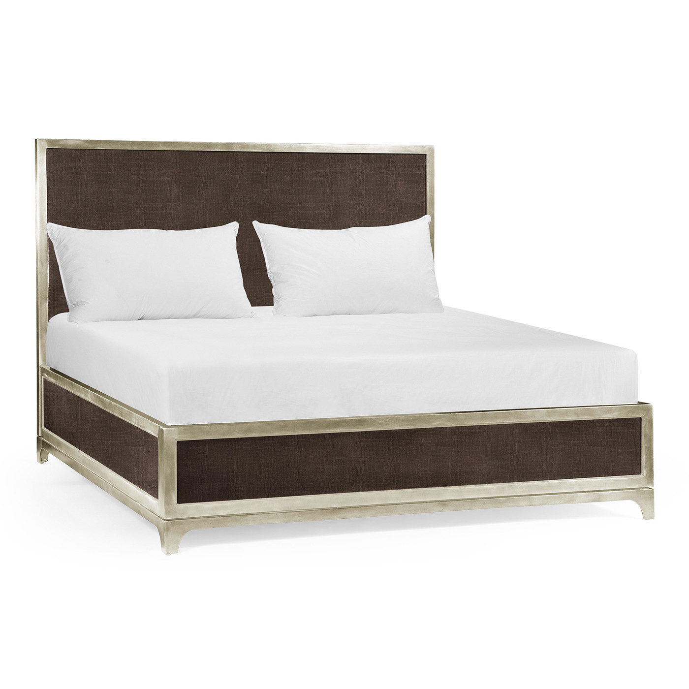 Coffee & Silver UK King Bed