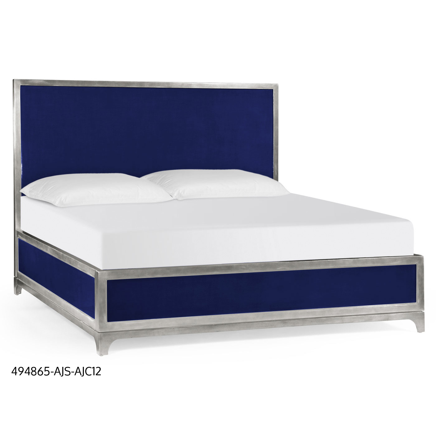 Royal Navy & Silver UK King Bed