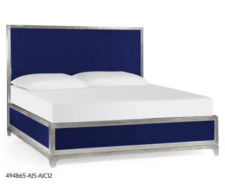 Royal Navy & Silver UK King Bed