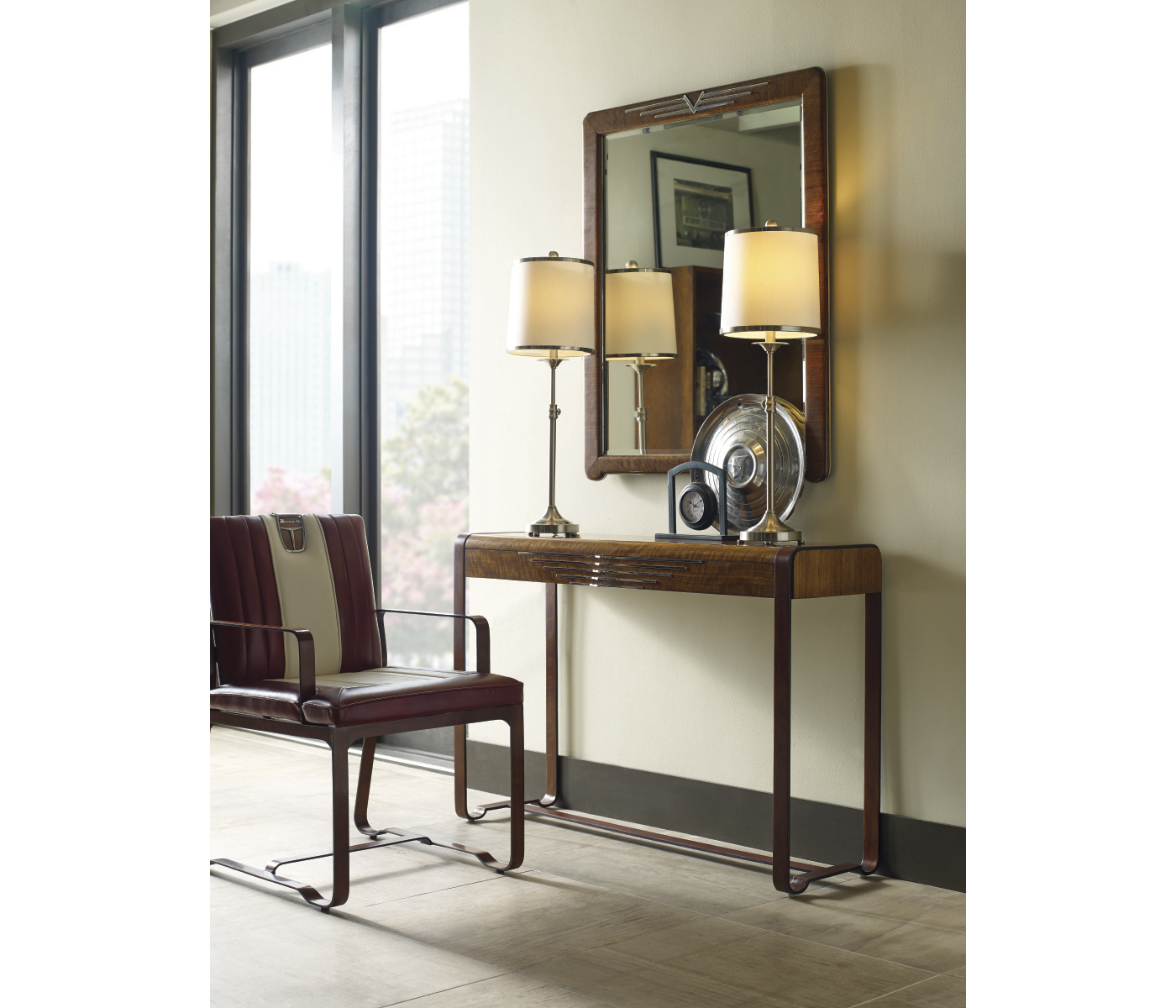 50's Americana Leather Easy Chair