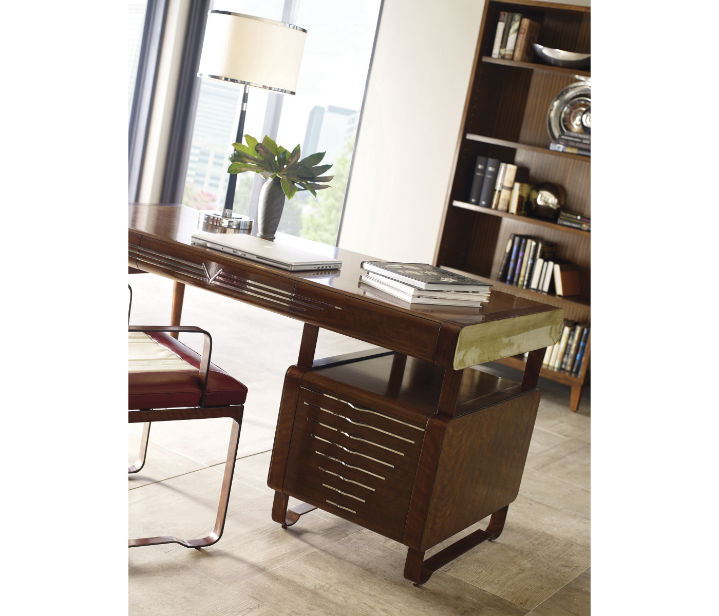 50's Americana Leather Easy Chair