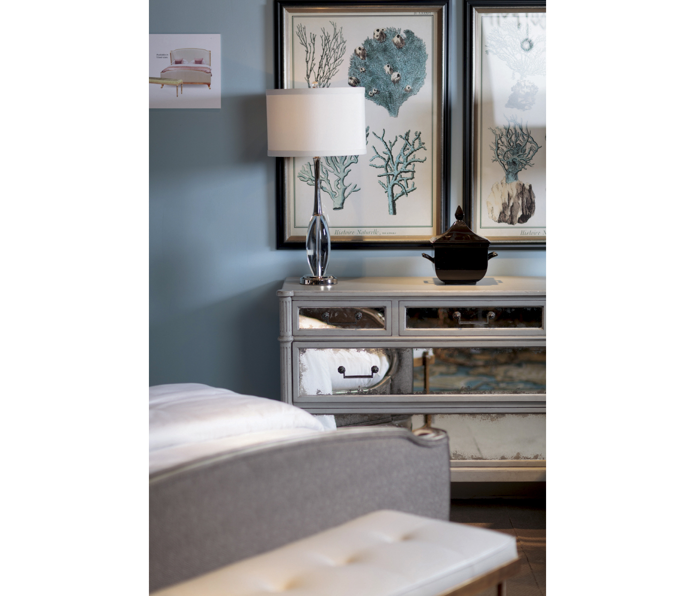 Grey Painted And Antiqued Chest of Drawers