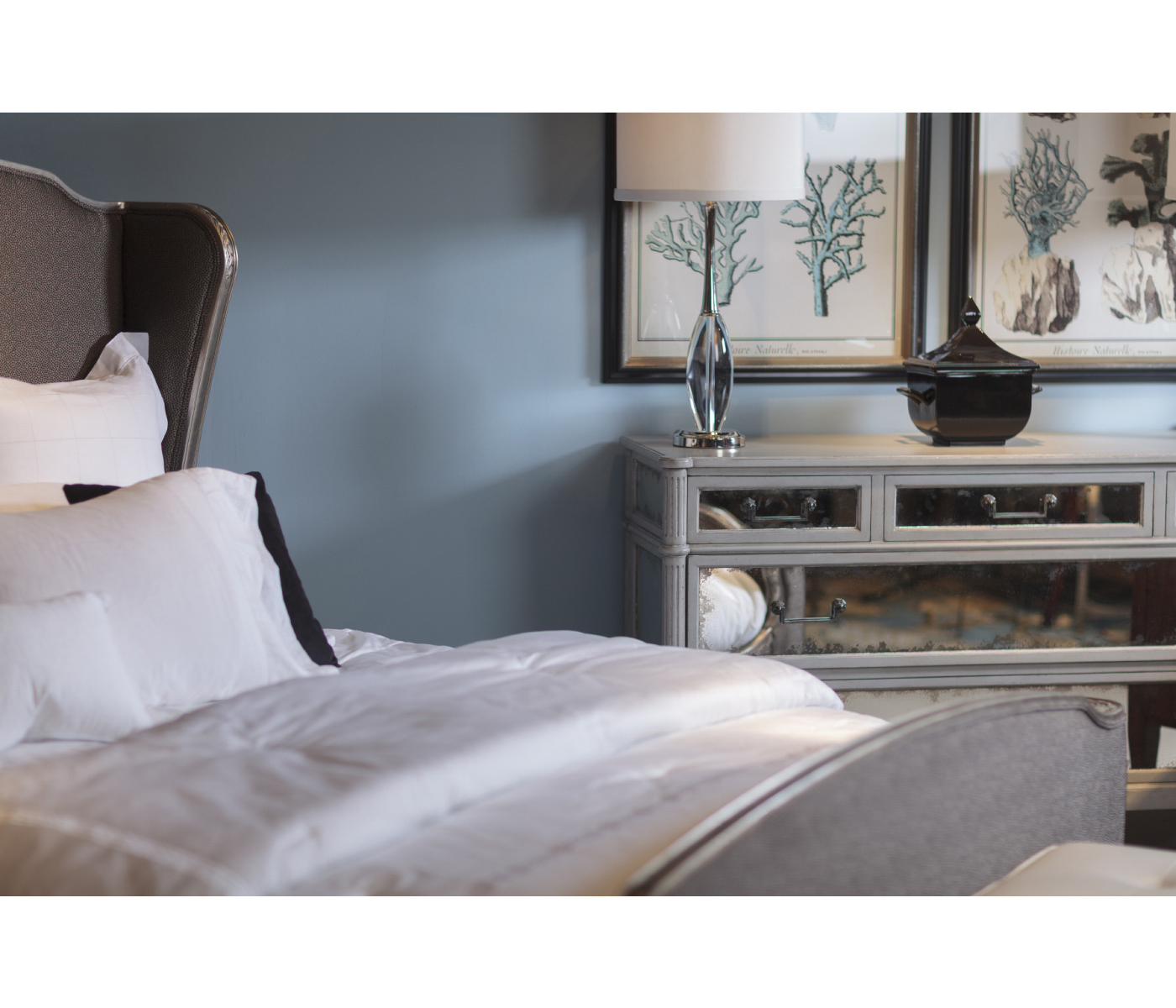 Grey Painted And Antiqued Chest of Drawers