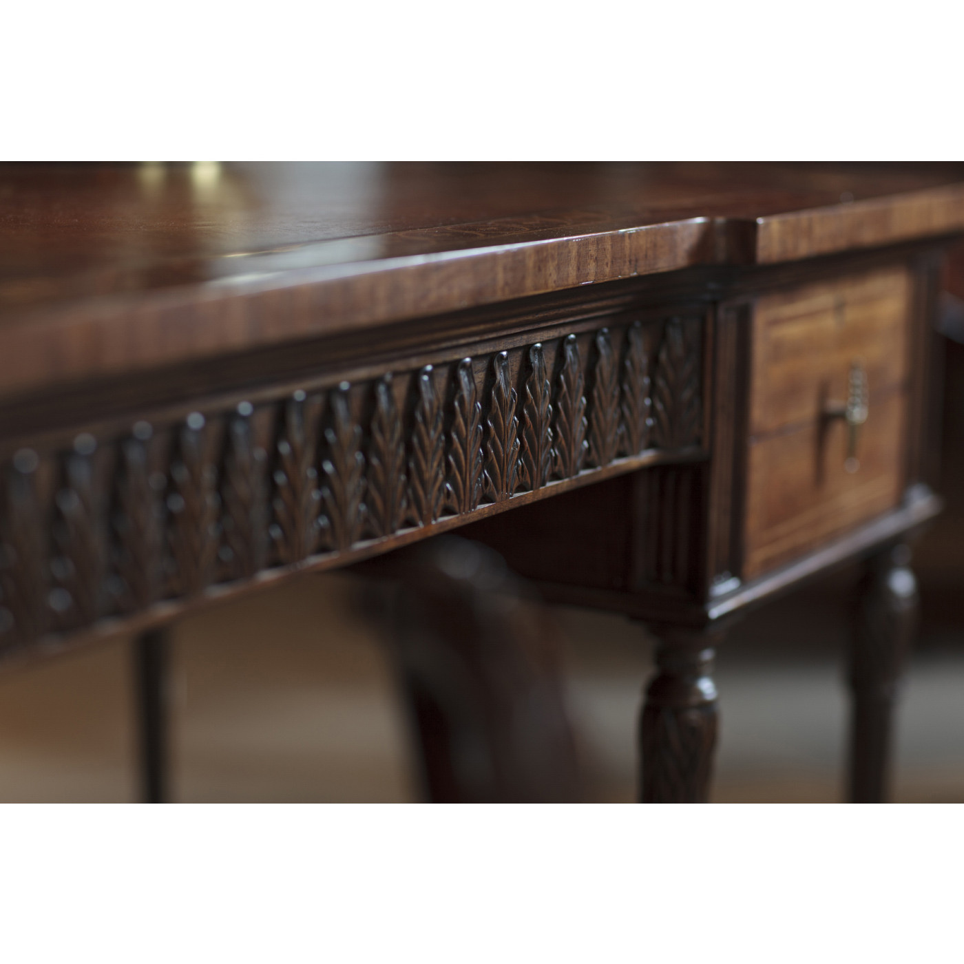 Napoleon III style writing table with fine inlay
